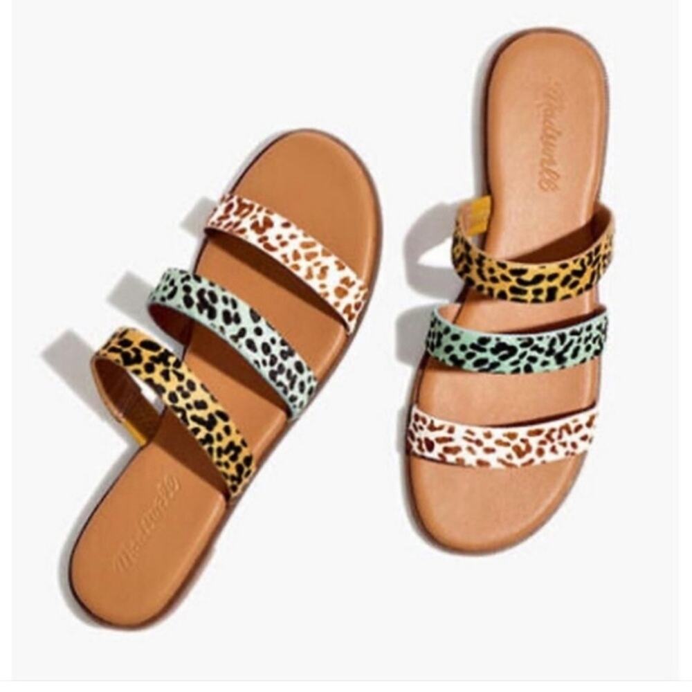 NWT Madewell The Ilana Colorblock Slide Sandal size 6.5